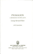 Pygmalion cover