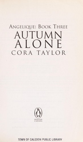 Angelique: Autumn Alone cover