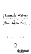 Hannah Waters and the Daughter of Johann Sebastian Bach cover