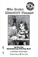 Who Broke Lincoln's Thumb? cover