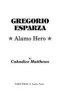 Gregorio Esparza: Alamo Hero cover