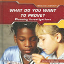 What Do You Want to Prove? Planning Investigations cover