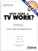 How Does a TV Work? cover