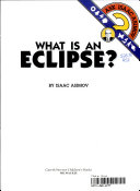 What Is an Eclipse? cover