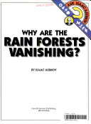 Why Are the Rain Forests Vanishing? cover
