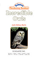 Incredible Owls cover