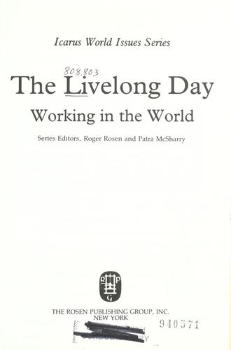 The Livelong Day: Working in the World cover