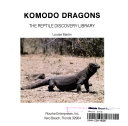 Komodo Dragons: Giant Lizards of Indonesia cover