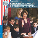 What Does a Congressional Representative Do? cover