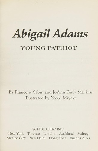 Abigail Adams: Young Patriot cover