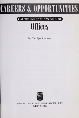 Careers Inside the World of Offices cover
