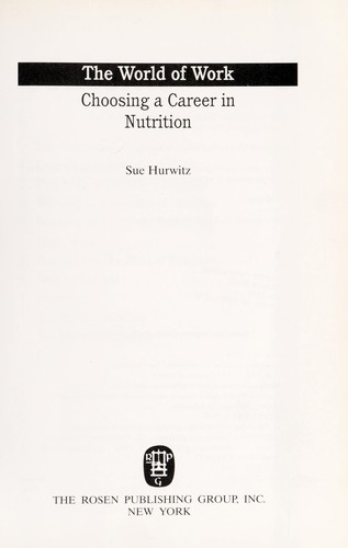 Choosing a Career in Nutrition cover