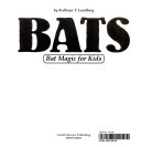 Bats for Kids/Bat Magic for Kids cover