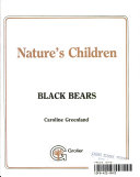 Black Bears cover