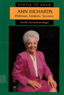 Ann Richards: Politician, Feminist, Survivor cover