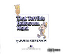 That Terrible Halloween Night cover