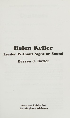 Helen Keller: Leader Without Sight or Sound cover