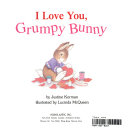 I Love You, Grumpy Bunny cover