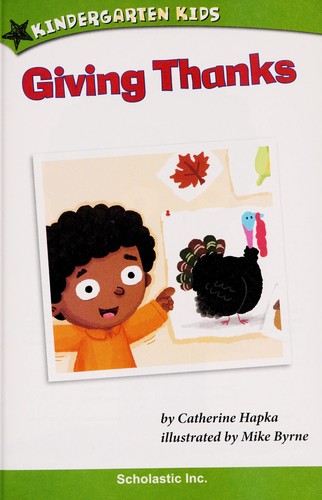 Kindergarten Kids: Giving Thanks cover