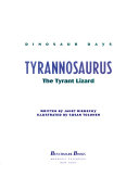 Tyrannosaurus: The Tyrant Lizard cover