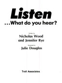 Listen...What Do You Hear? cover