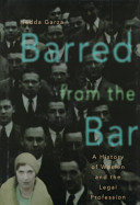 Barred from the Bar: A History of Women in the Legal Profession cover