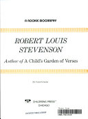 Robert Louis Stevenson: Author of A Child's Garden of Verses cover