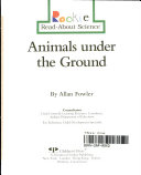 Animals Under the Ground cover