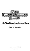 Little Miss Stoneybrook...and Dawn cover