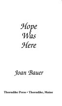 Hope Was Here cover