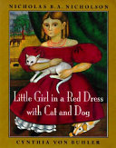 Little Girl in a Red Dress with Cat and Dog cover