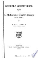 A Midsummer Night's Dream (Graffex) cover