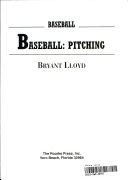 Baseball: Pitching cover