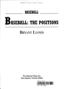 Baseball: The Positions cover