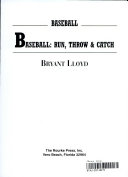 Baseball: Run, Throw & Catch cover