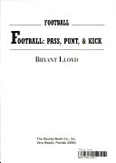 Football: Pass, Punt, & Kick cover