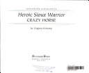 Heroic Sioux Warrior: Crazy Horse cover