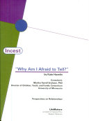 Incest: "Why Am I Afraid to Tell?" cover