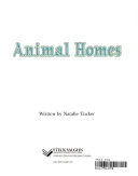 Animal Homes cover