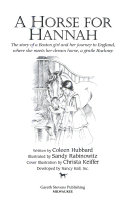 A Horse for Hannah cover