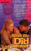 What We Did Last Summer cover