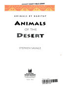 Animals of the Desert cover