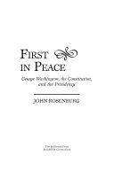 First in Peace cover