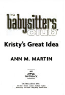 Kristy's Great Idea cover