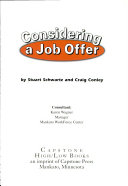 Considering a Job Offer cover