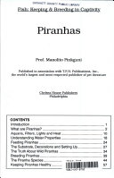 Piranhas: Keeping & Breeding Them in Captivity cover