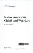 Native American Chiefs and Warriors cover