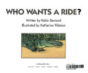 Who Wants a Ride? cover