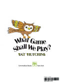 What Game Shall We Play? cover