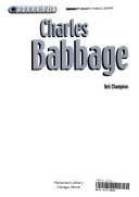Charles Babbage cover